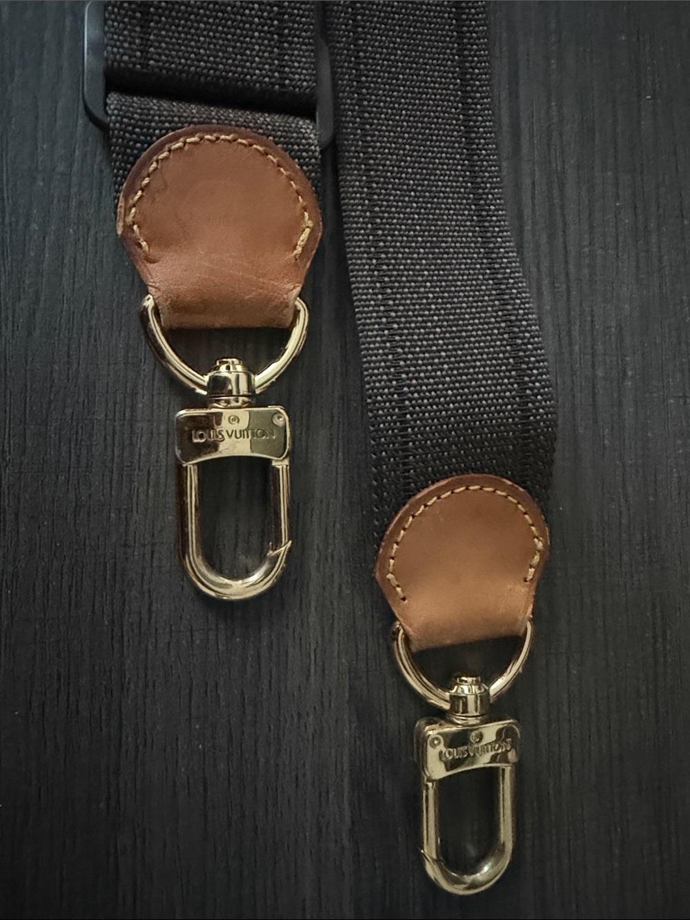 Louis Vuitton Brown Canvas and Leather Crossbody Strap - authentic